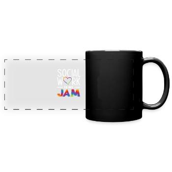 Le travail social, c’est mon truc - Mug panoramique uni - noir - Devant