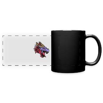 Fantasy RPG Dragon Magic Dungeon - Full Colour Panoramic Mug - black - Front