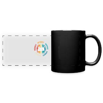 Sozialarbeiter Respekt Geduld Loyalität - Panorama-Tasse farbig - Schwarz - Vorne