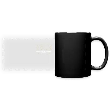 Meine Erste Flugreise Erstes Mal Fliegen - Panorama-Tasse farbig - Schwarz - Vorne