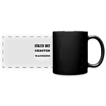 stolzer chef einer truppe genialer chaoten - Panorama-Tasse farbig - Schwarz - Vorne