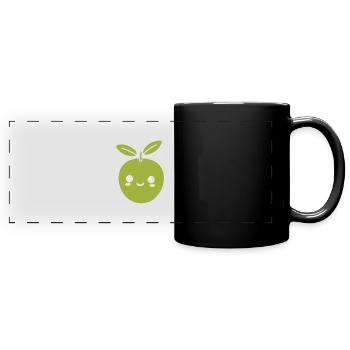 Olive - Panorama-Tasse farbig - Schwarz - Vorne