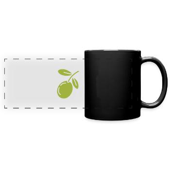 Olive - Panorama-Tasse farbig - Schwarz - Vorne
