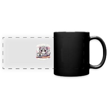 Bereit zuzuschlagen - Panorama-Tasse farbig - Schwarz - Vorne