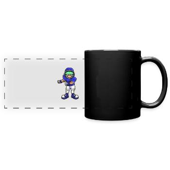 Sport Rugby Dancing Player Football - Full Colour Panoramic Mug - black - Front