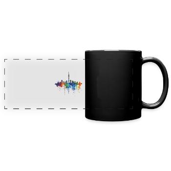 Ube - Panorama-Tasse farbig - Schwarz - Vorne