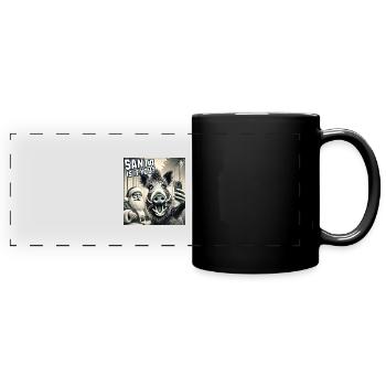 Chats Selfie Père Noël - Mug panoramique uni - noir - Devant