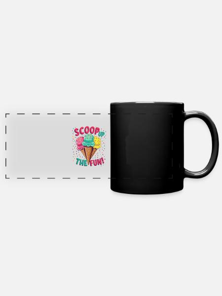SCOOP UP - Full Colour Panoramic Mug - black