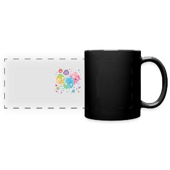 Désinfectant pour les mains Lavage des mains - Mug panoramique uni - noir - Devant