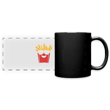 french fries - Full Colour Panoramic Mug - black - Front