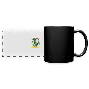 Dinosaur Christmas Fa Ra Ra Raaaawr - Full Colour Panoramic Mug - black - Front