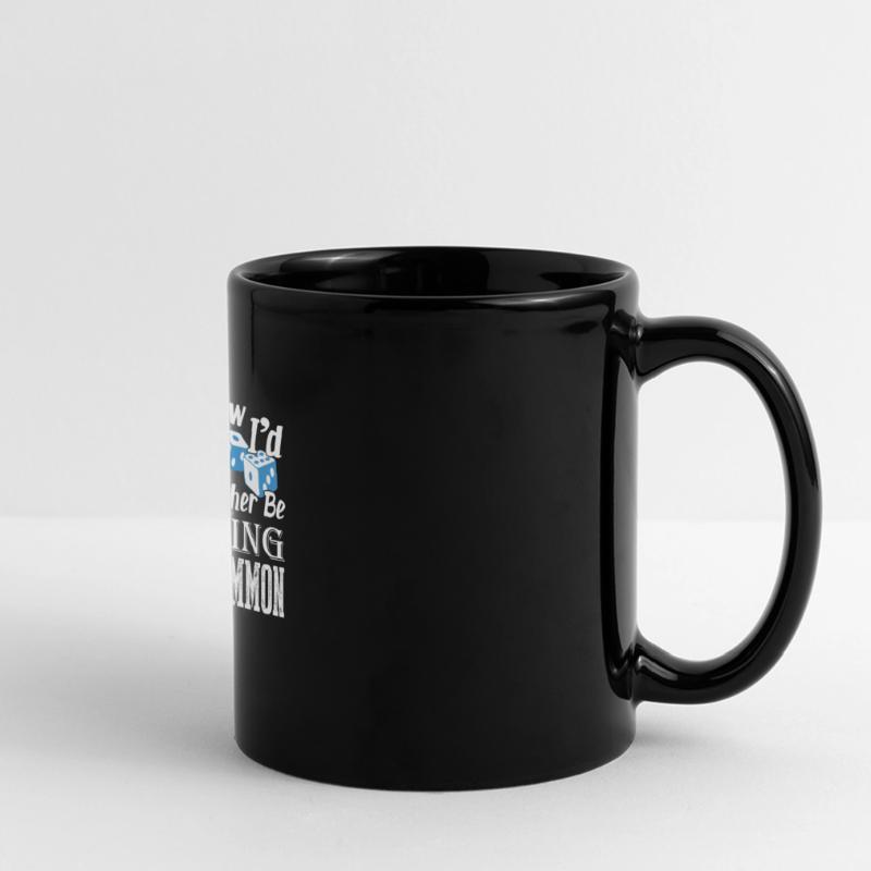 Right Now I'd Rather Be Playing Backgammon Full Colour Panoramic Mug