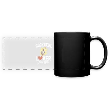 Cadeaux de calopsitte - Mug panoramique uni - noir - Devant