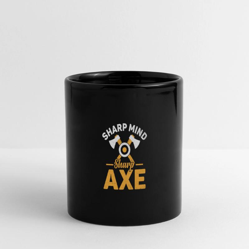 Sharp Mind Sharp Axe Throwing Hatchet Thrower Full Colour Panoramic Mug