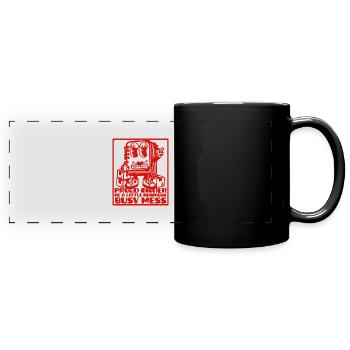 Busy Mess - Motivation und unternehmerische Denkweise - Panorama-Tasse farbig - Schwarz - Vorne
