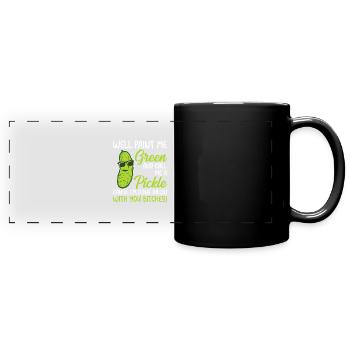 Concombre concombre dicton pour les amateurs de concombre - Mug panoramique uni - noir - Devant