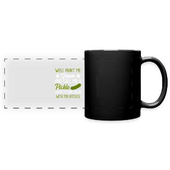 Concombre concombre dicton pour les amateurs de concombre - Mug panoramique uni - noir - Devant