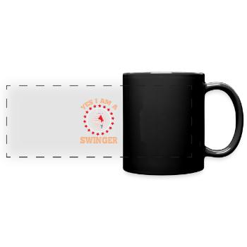 Circus Trapeze for Trapeze Artist Costume - Full Colour Panoramic Mug - black - Front