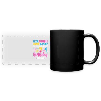Gymnastics Birthday 7 years - Full Colour Panoramic Mug - black - Front