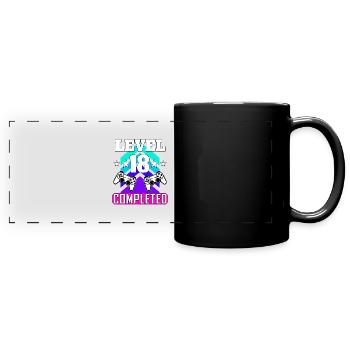 18 Anniversaire - Mug panoramique uni - noir - Devant