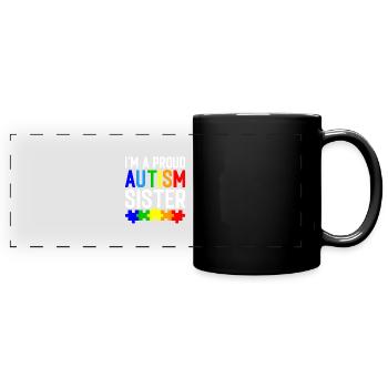 Temps pour mon baptême Première Communion - Mug panoramique uni - noir - Devant