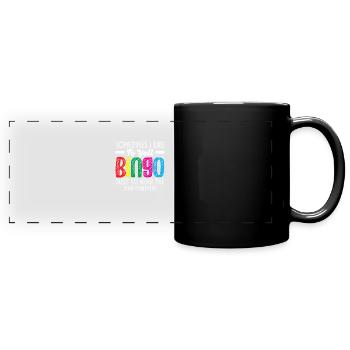 Joueur de bingo Citation drôle Conception - Mug panoramique uni - noir - Devant