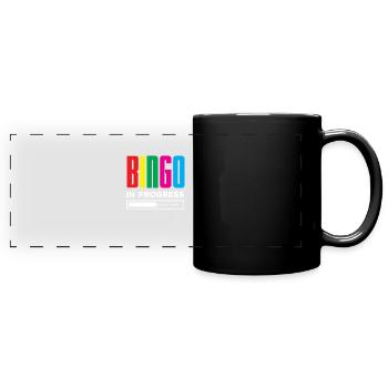 Bingo en cours Veuillez patienter Progrès - Mug panoramique uni - noir - Devant