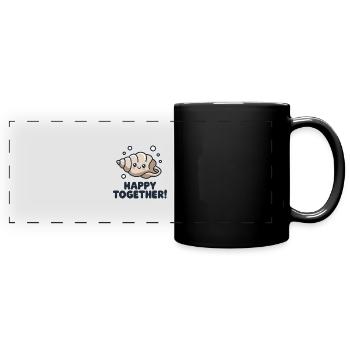 GEMEINSAM GLÜCKLICH - Panorama-Tasse farbig - Schwarz - Vorne