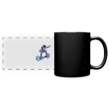 La vie est meilleure quand on est en hoverboard - Mug panoramique uni - noir - Devant