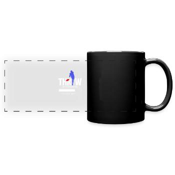 Cornhole Lover Throw in Work - Full Colour Panoramic Mug - black - Front