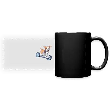 La vie du chien est meilleure lorsqu’il - Mug panoramique uni - noir - Devant