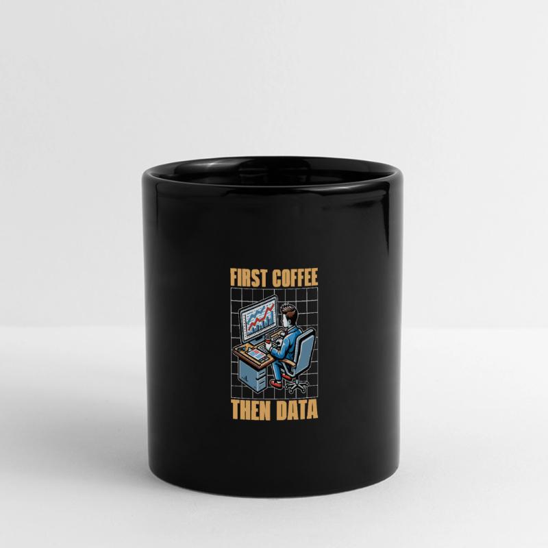Statistician First Coffee Then Data Mathematician Full Colour Panoramic Mug