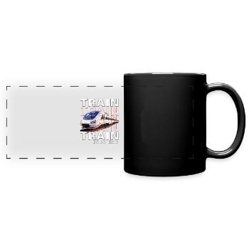 ZUG TRAIN be on time - Full Colour Panoramic Mug - black - Front