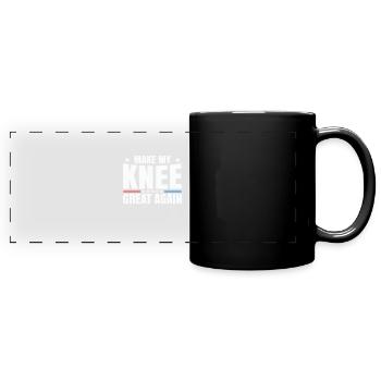 Rendre mon genou à nouveau grand. Drôle de récupération - Mug panoramique uni - noir - Devant
