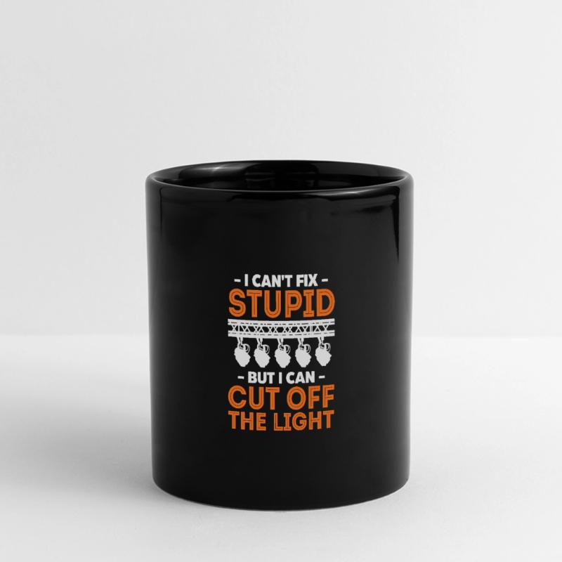 Drôle de technicien d’éclairage Déclaration Design Mug panoramique uni