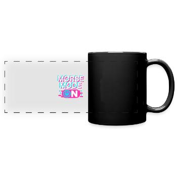 Morsecode Morse Code On - Panorama-Tasse farbig - Schwarz - Vorne