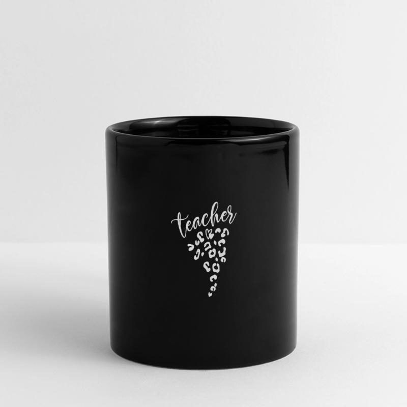 Enseignant Conception de cœur de léopard pour les éducateurs Mug panoramique uni
