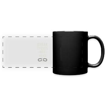 Emotional Verfügbarer Vater Sanfter - Panorama-Tasse farbig - Schwarz - Vorne