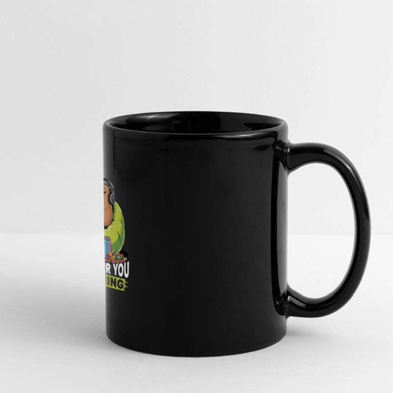 Capybara Gamer Gaming Panorama-Tasse farbig
