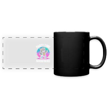 Hippo party Time Madafakas - Full Colour Panoramic Mug - black - Front