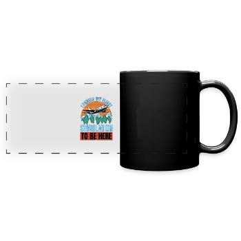Flight Instructor I Paused My Flight Pilot School - Full Colour Panoramic Mug - black - Front