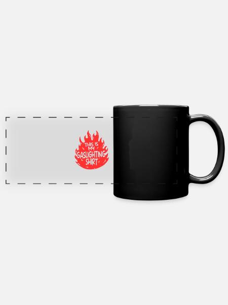 Gaslighter Gaslighting - Panorama-Tasse farbig - Schwarz