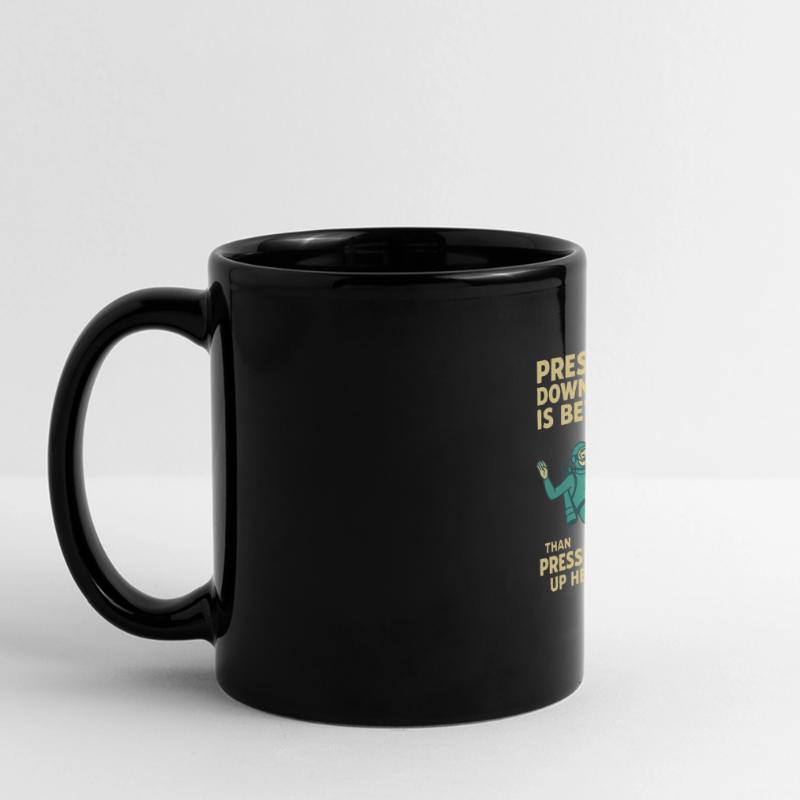 La pression vers le bas est meilleure conception du plongeur Mug panoramique uni