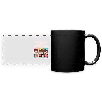 Soft Girl Pastell Power Feminine - Panorama-Tasse farbig - Schwarz - Vorne