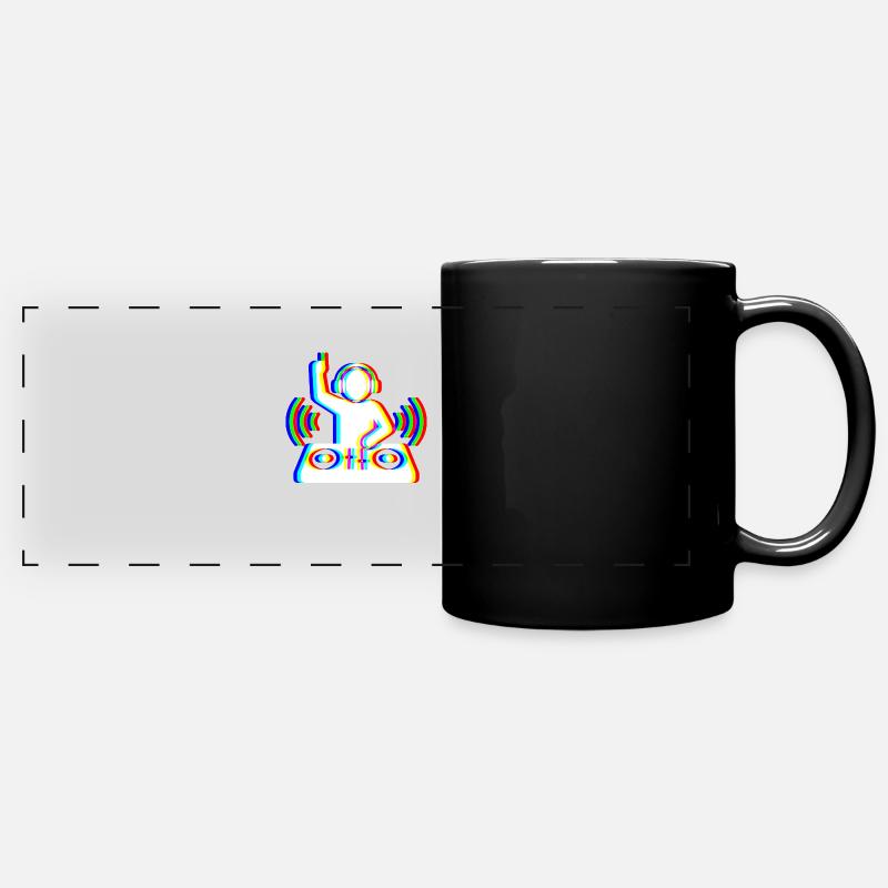 Glitch DJ – Beat Creator - Full Colour Panoramic Mug - black