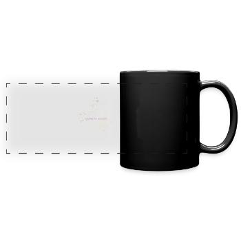 Crying In Cursive Emotional Soft Girl Aesthetic - Full Colour Panoramic Mug - black - Front