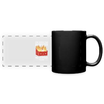 Müllcontainer Fire Response Team Leader - Panorama-Tasse farbig - Schwarz - Vorne