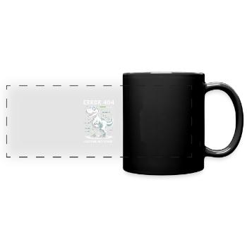 Error 404 costume not found dino - Full Colour Panoramic Mug - black - Front
