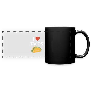 Tacos - Panorama-Tasse farbig - Schwarz - Vorne