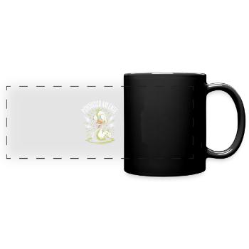 Psychisch Am Ente - Panorama-Tasse farbig - Schwarz - Vorne
